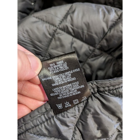 NWOT Rebecca Minkoff Double Breasted Quilted Long Black Duster Coat Large - Picture 12 of 12